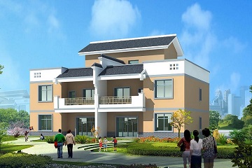 现代双拼别墅设计图，经济实用，居住舒适