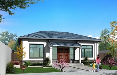 造价15万左右的中式一层自建房屋施工图，四室两厅一厨一卫