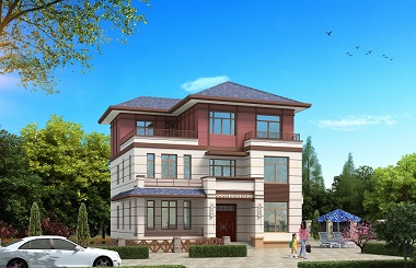 精品中式三层自建别墅设计图，复式客厅，造价30万左右