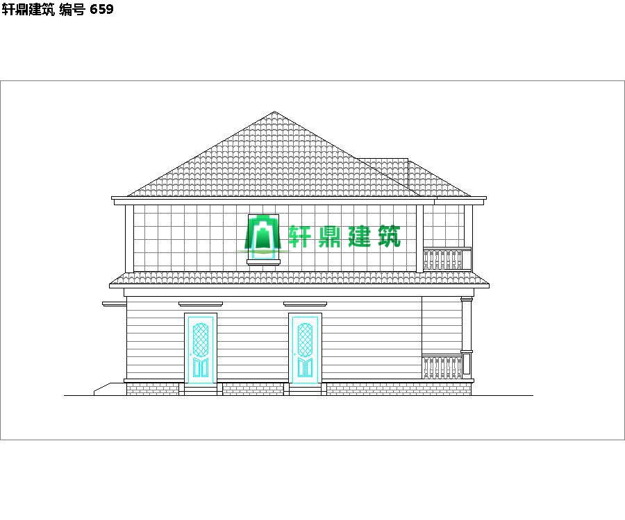 清新小二层自建别墅设计施工图03.jpg