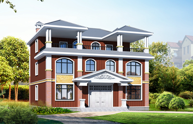 农村三层复式双拼自建房,共用一个大露台